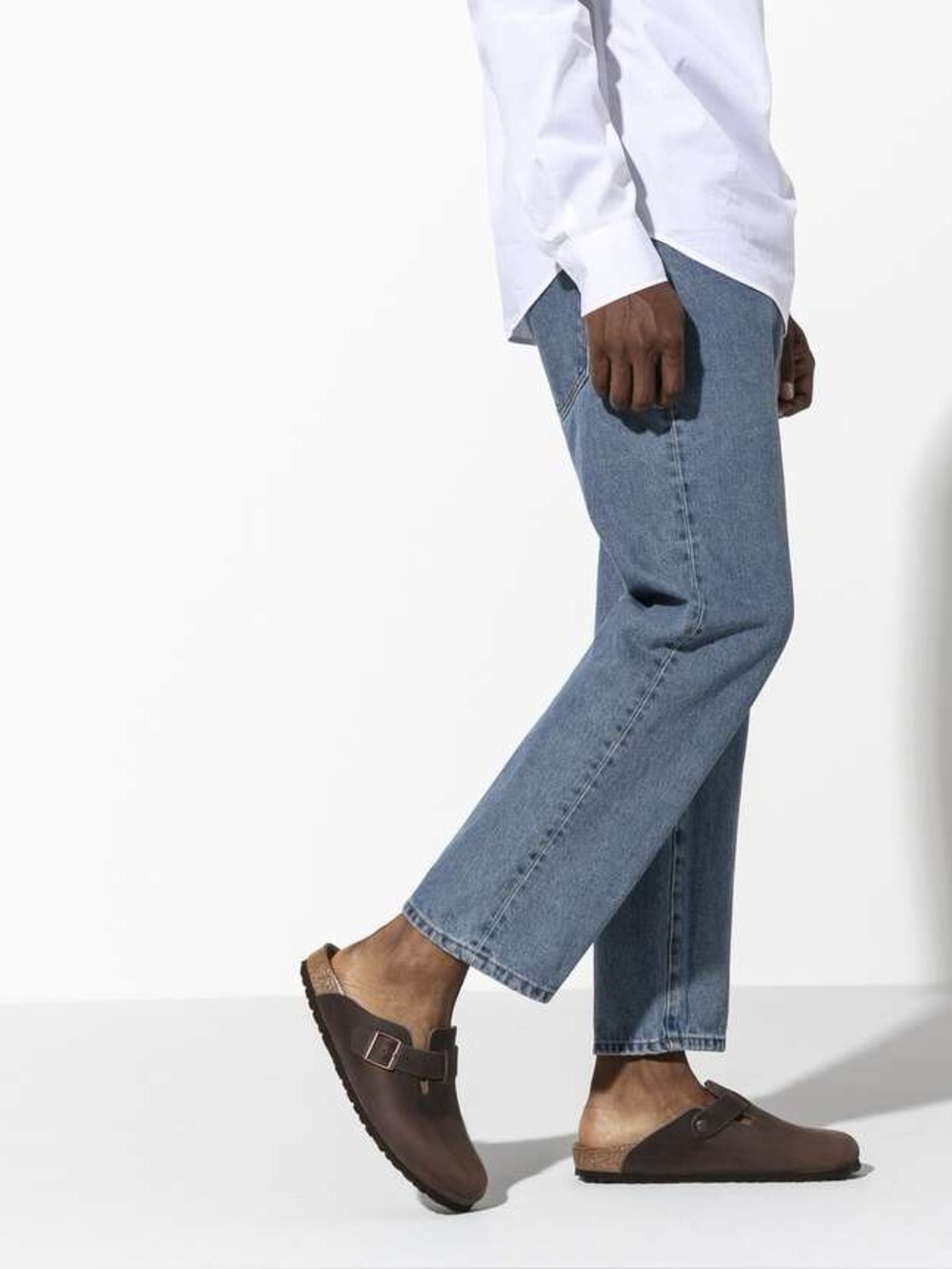 Birkenstock Boston Oiled Leather Clogs Havana Brown